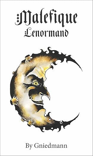 Malefique Lenormand Dark Occult Lenormand 36 Black Gilt Edges Cards 24 Page Guide Booklet