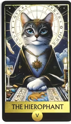Cat Tarot Mystical Feline Tarot 78 Card Deck for Experienced and Novice Readers