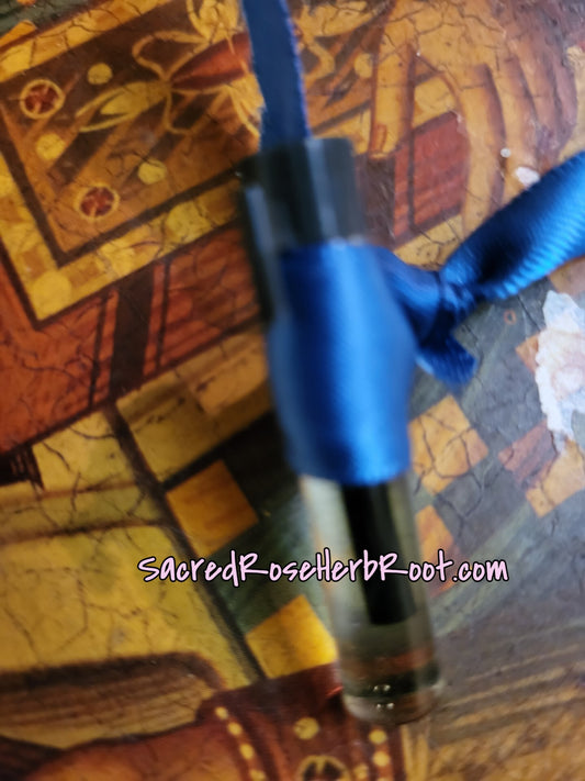 Goddess Isis Petrified Wood Gemstone Perfume Potion Unlocks Soul Memories Open Portals to Remembering Past Lifetimes Magickal Perfume Sample Vial