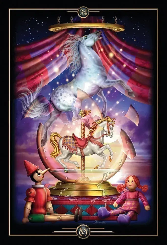 Oracle of Visions Victorian Influenced Theater and Carnival 52 Cards 140 Page Guidebook