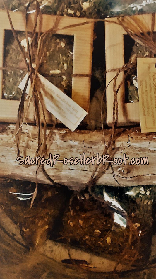 Palo Santo Medicine Tea Sacred Rose Herb & Root Magickal For Healers and Practitioners Spiritual Purification Ritualistic Medicine