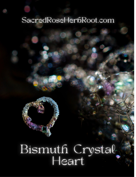Bismuth Crystal Heart Purifies the Aura