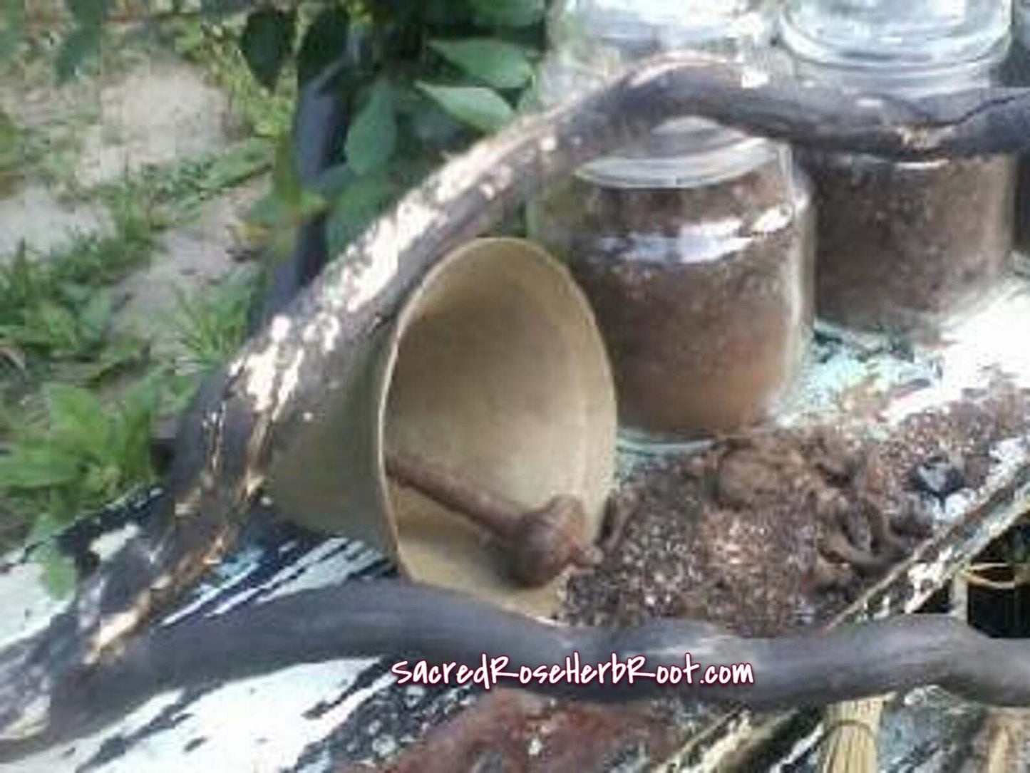 Sacred Rose Herb & Root Witches Black Salt Ritual for Cleaning Bad Energy Magickal Tool for Protection Reversing Negative Work Purification