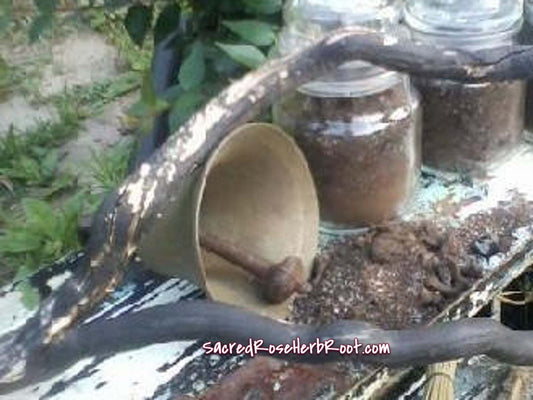 Sacred Rose Herb & Root Witches Black Salt Ritual for Cleaning Bad Energy Magickal Tool for Protection Reversing Negative Work Purification