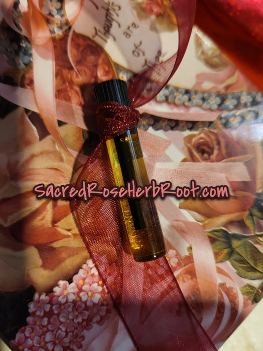 Persephone Red Garnet Perfume Potion® Sacred Rose Herb Root ® Magickal Sensuous Dark Rich Magickal Goddess Gemstone Perfume Potion Sample