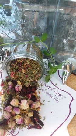 sacred rose organic herbal tea summer solstice tea