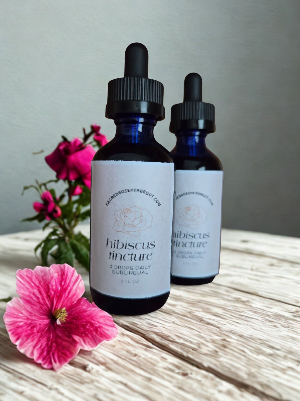 Hibiscus Flower Herbal Tincture  Handcrafted Organic Extract