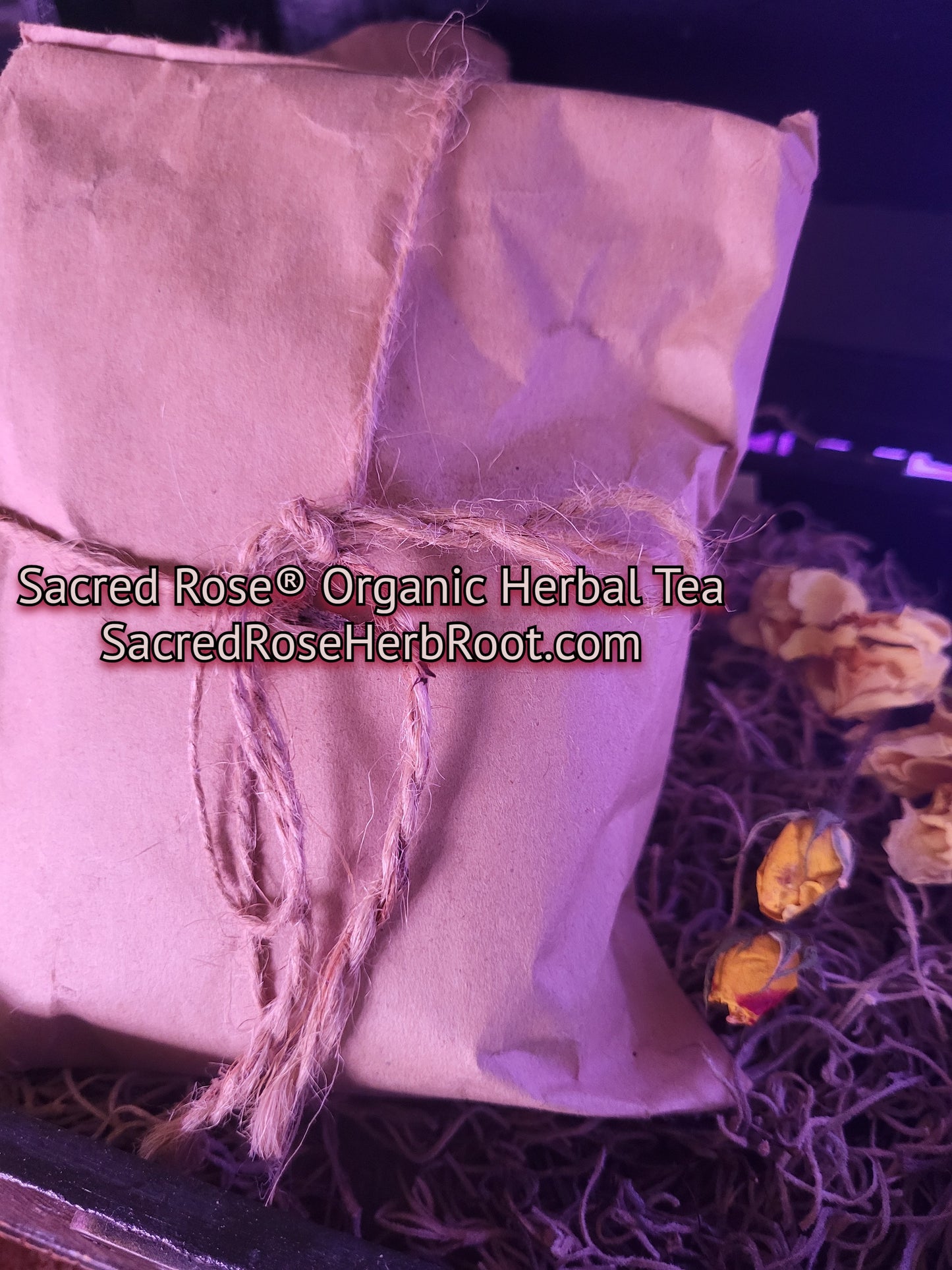 Love is Brewing Self Care Blend  Sacred Rose Organic Herbal Tea Jasmine Red Roses  Pink Roses  Nettles Magickly Crafted with Love & Care