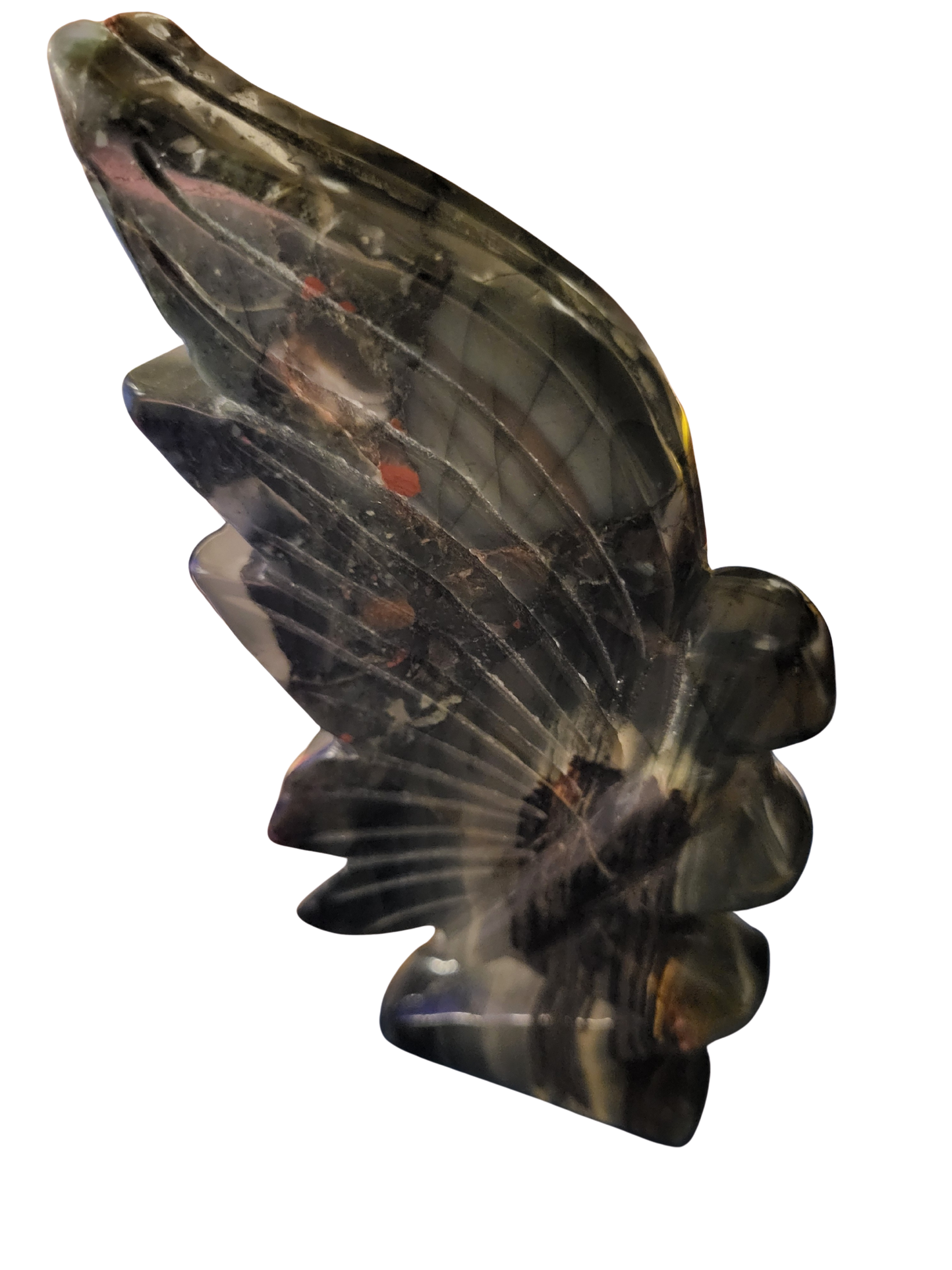 African Bloodstone Fairy Carving