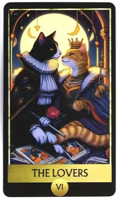 Cat Tarot Mystical Feline Tarot 78 Card Deck for Experienced and Novice Readers