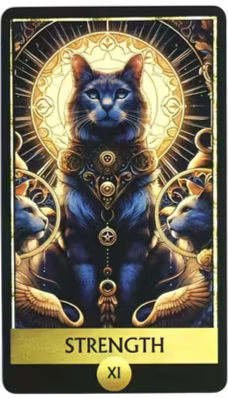Cat Tarot Mystical Feline Tarot 78 Card Deck for Experienced and Novice Readers