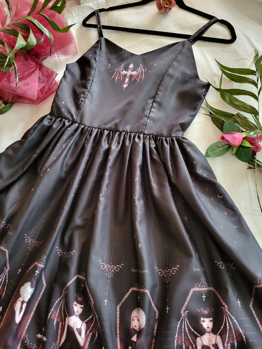 Black Gothic Witch Coven Dress Size XS
