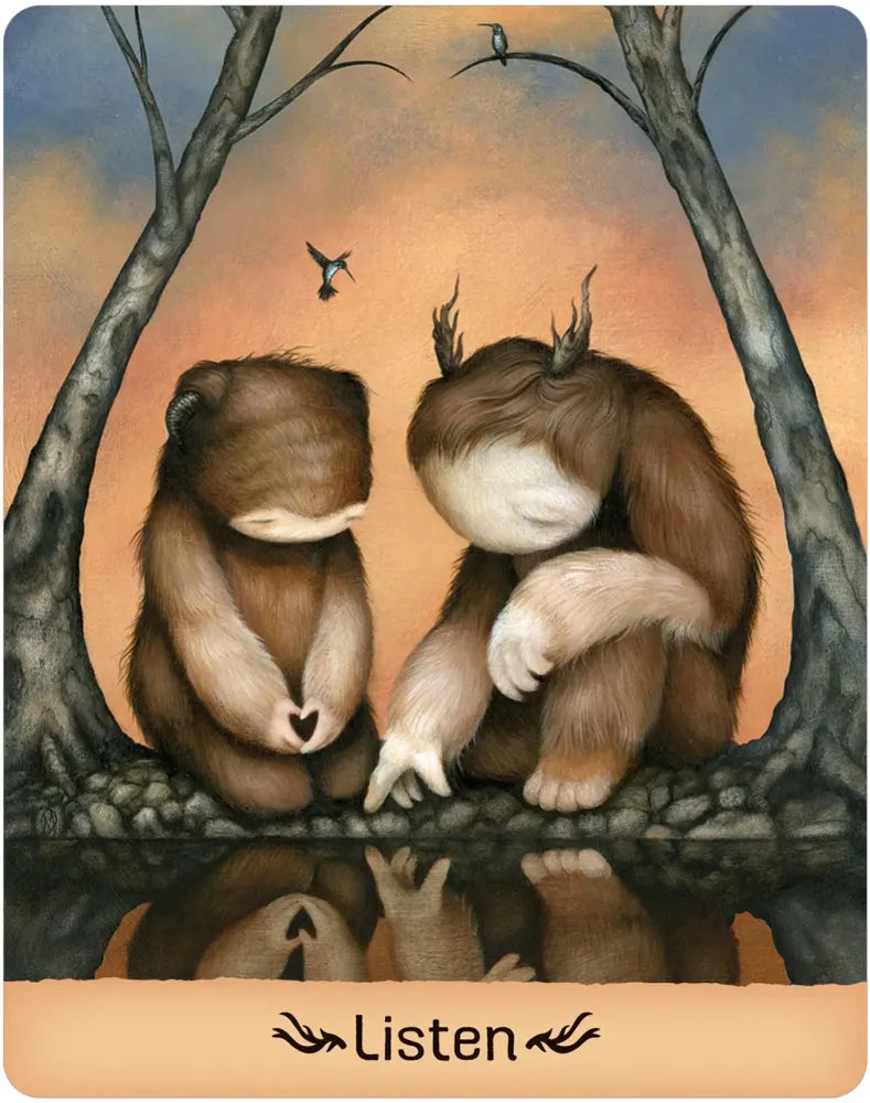 Gentle Creatures Wisdom Deck Fuzzy Giants 48 Mythical Creatures Cards 68 Page Whimsical Cards Guidebook