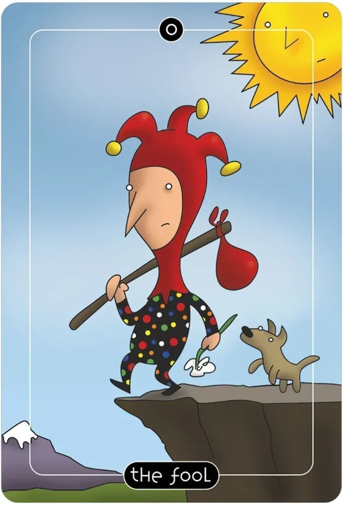 The Stoller Tarot in a Tin Cartoon Pocket Sized Deck 78 Cards 64 Page Booklet