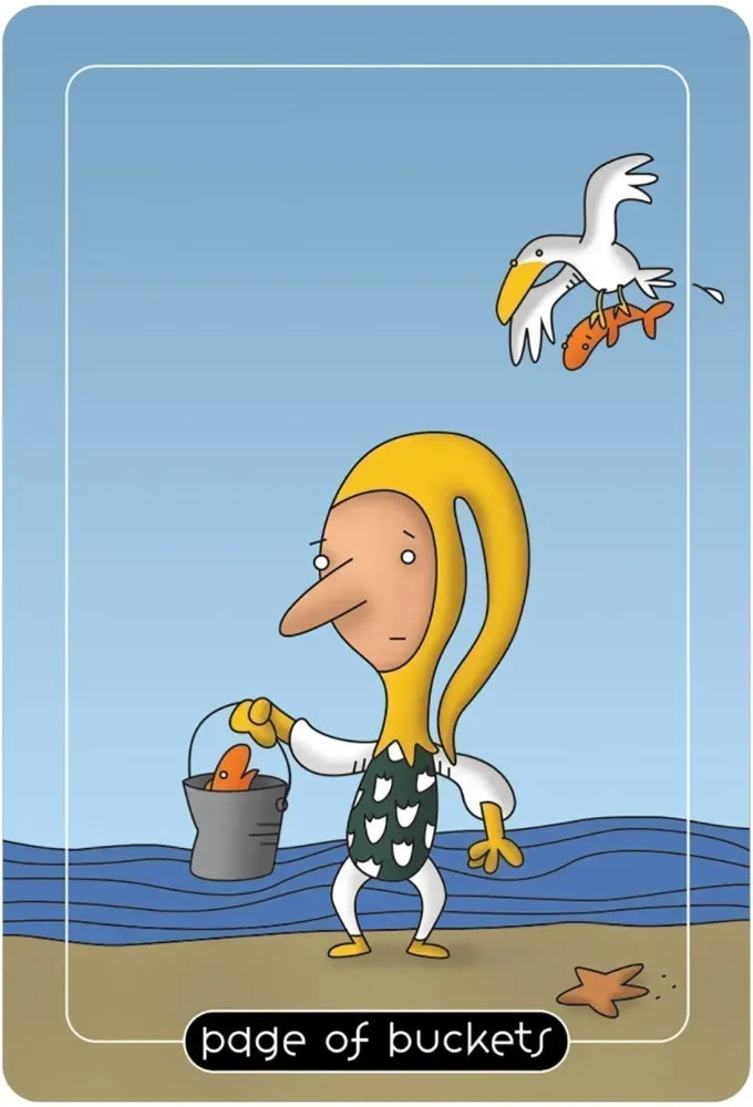 The Stoller Tarot in a Tin Cartoon Pocket Sized Deck 78 Cards 64 Page Booklet