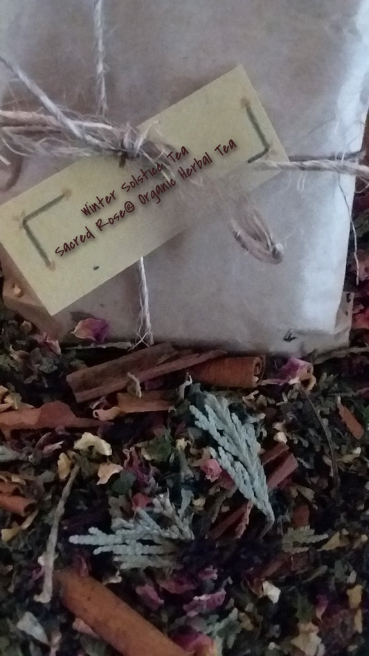 Sacred Rose® Organic Herbal Winter Solstice Blend Celebration of the Return of the Light Warming Blend of Sweetness with a Hint of Spice