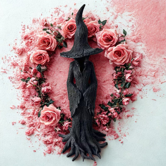 Witch Statue Standing Witch Figurine Resin Witch Sculpture